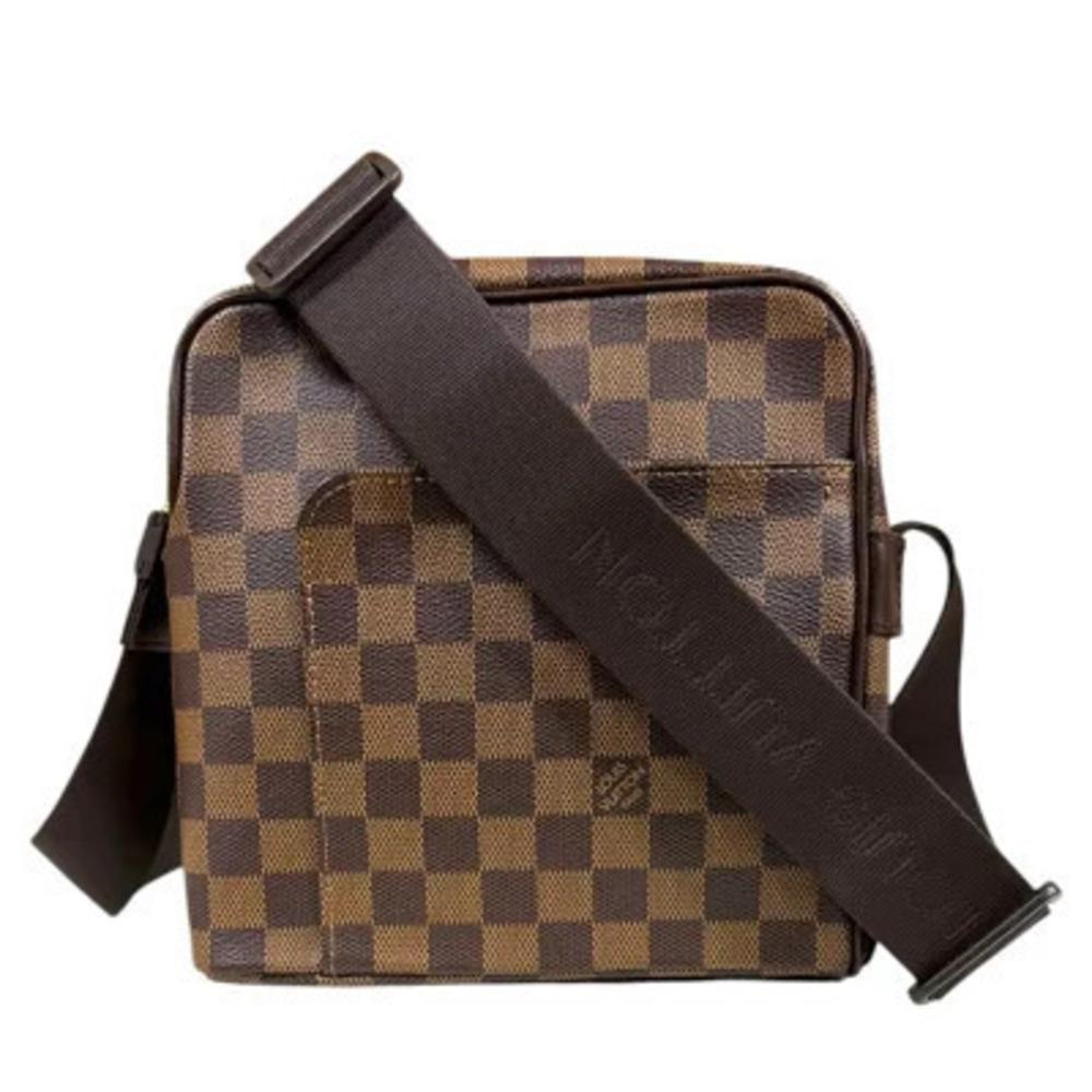 Louis Vuitton Olaf Damier Shoulder Bag Canvas Brown